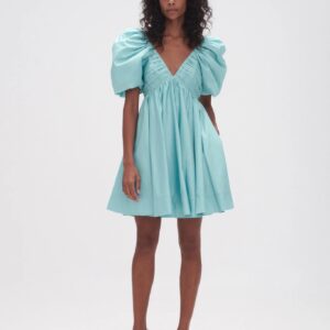 AJE Gabrielle Plunge Mini Turquoise