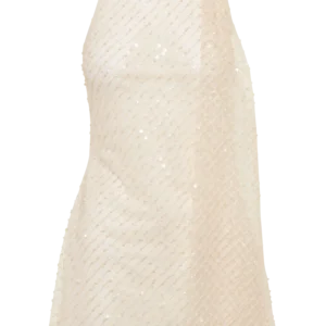 Meshki Aubriella Sequin Halter Mini Dress with Tie