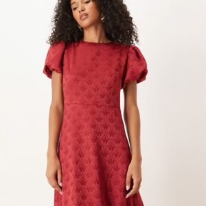Sister Jane Puff Sleeve Bubble Hem Midi Dress