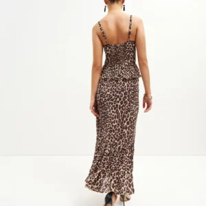 Reformation Leopard Print Maxi Felda Dress