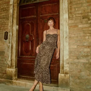 Reformation Leopard Print Maxi Felda Dress