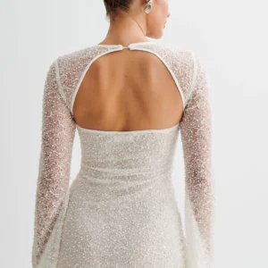 Meshki Paxton Pearl Beaded Mini Dress