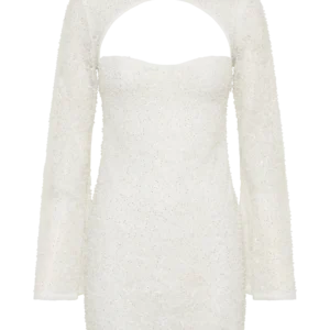 Meshki Paxton Pearl Beaded Mini Dress