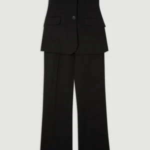 Karen Millen Tailored Button Jumpsuit