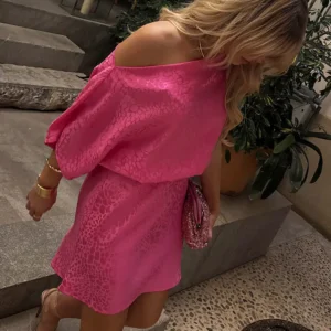 Never Fully Dressed Petite Pink Jacquard Mini