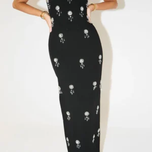 Oddmuse Co-Ord Ultimate Muse Crystal Corset Top & Maxi Skirt