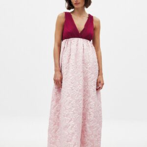 NA-KD Structured Bow Detail Maxi Dress Pink